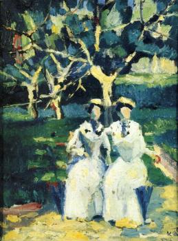 卡玆米爾 馬列維奇 Two Women in a Garden